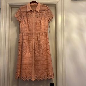 Peach/coral lace dress